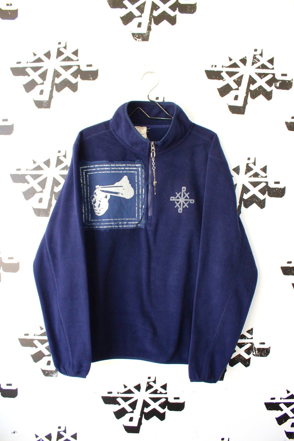 save up pull over sweater in navy 