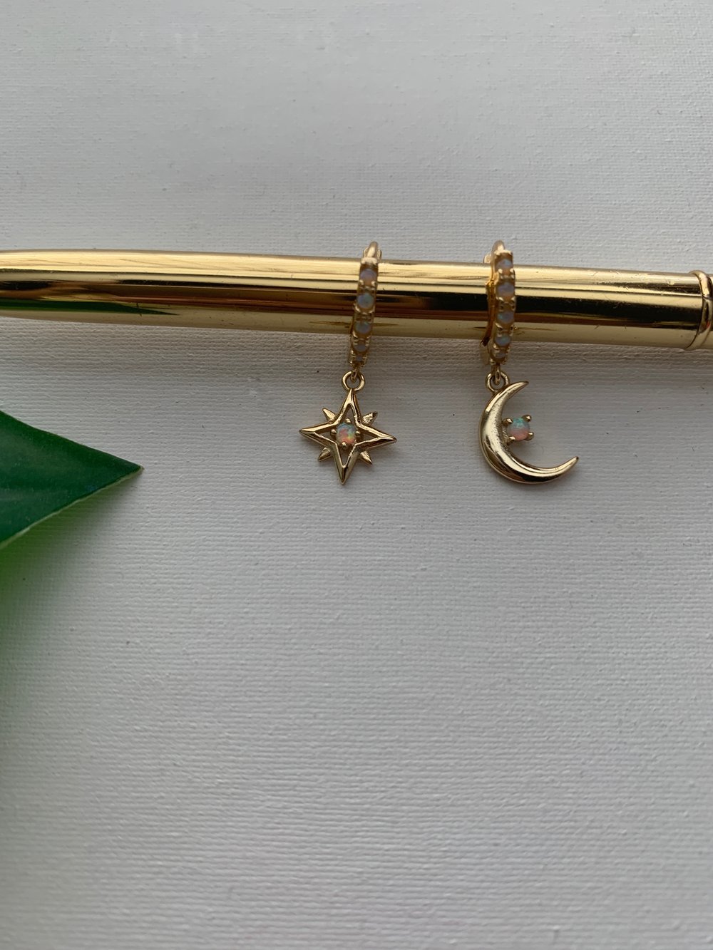 Image of COSMOSIS • Moon & Star Earrings