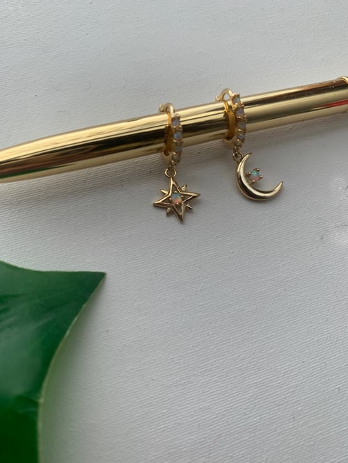 Image of COSMOSIS • Moon & Star Earrings