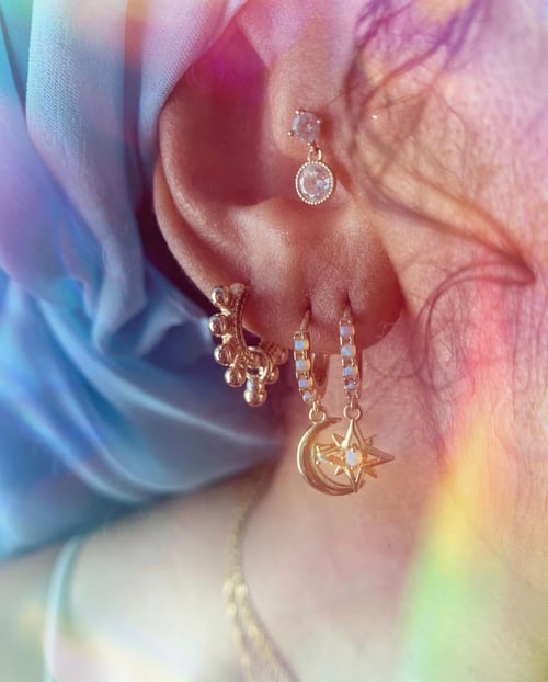 Image of COSMOSIS • Moon & Star Earrings