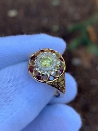 14K Gold Diamond Mandala Ring 