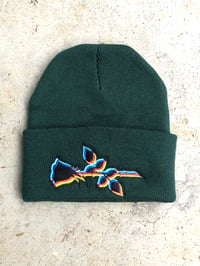 Image 2 of Embroidered Rose Beanie