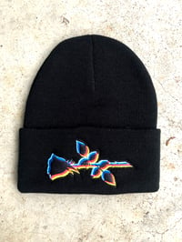 Image 3 of Embroidered Rose Beanie
