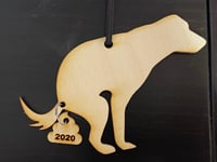 Image 2 of Pooping dog 2022 ornament 