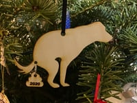 Image 1 of Pooping dog 2022 ornament 