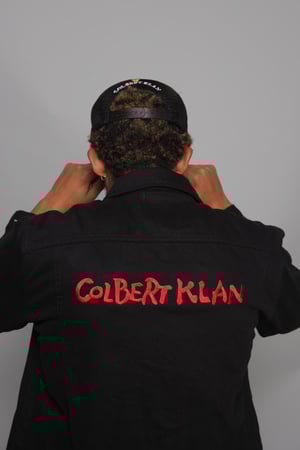 Image of Black denim Colbert Klan Jean Jacket 