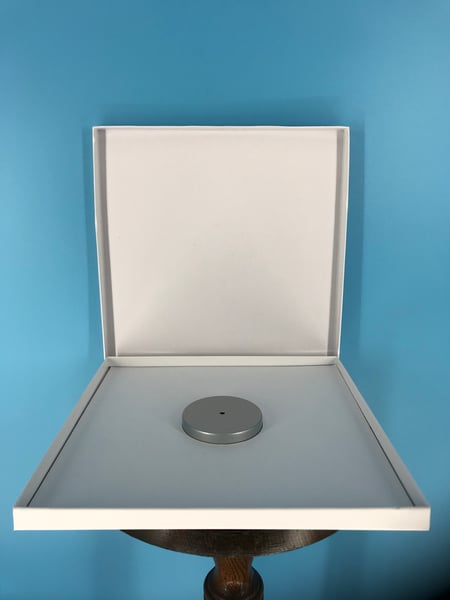 Image of Burlington Recording Heavy Duty White Hinged Set Up Boxes for 1/2" x 10.5" Reels 