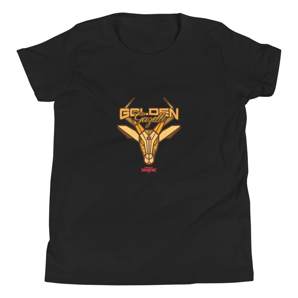 Image of Youth Short Sleeve "Golden Gazelle" T-Shirt (Black)