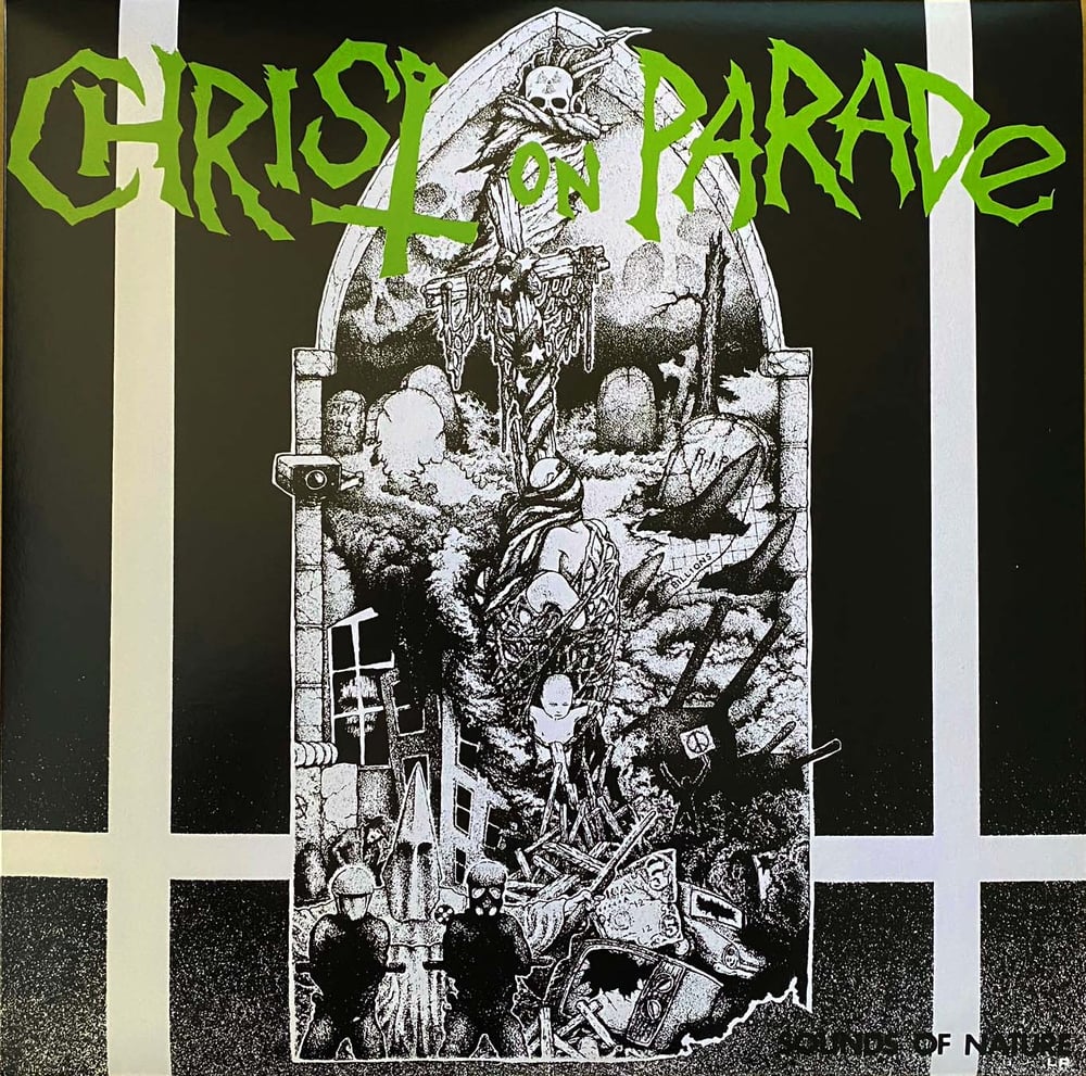 Image of Christ on Parade  "Sounds of Nature" LP  Green / black split LP