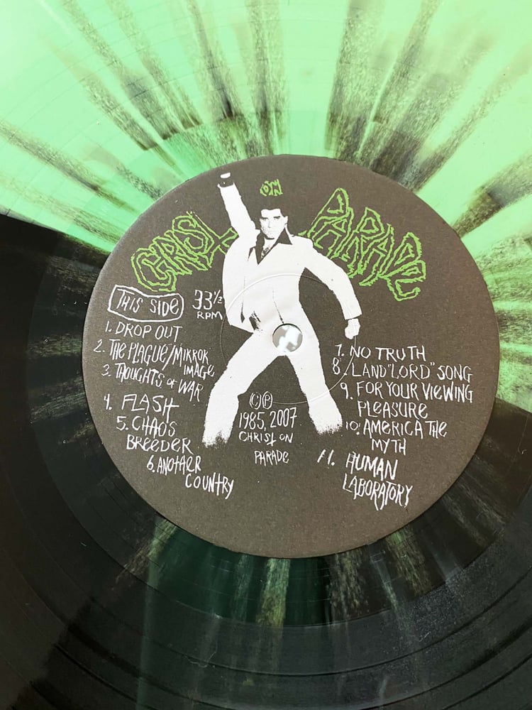 Image of Christ on Parade  "Sounds of Nature" LP  Green / black split LP