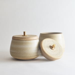 Image of stoneware canister