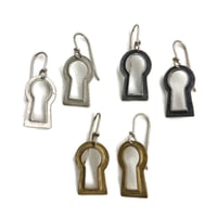 Image 1 of vintage keyhole earrings 