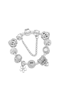 Image 1 of Charm Bracelet (White&Silver) 