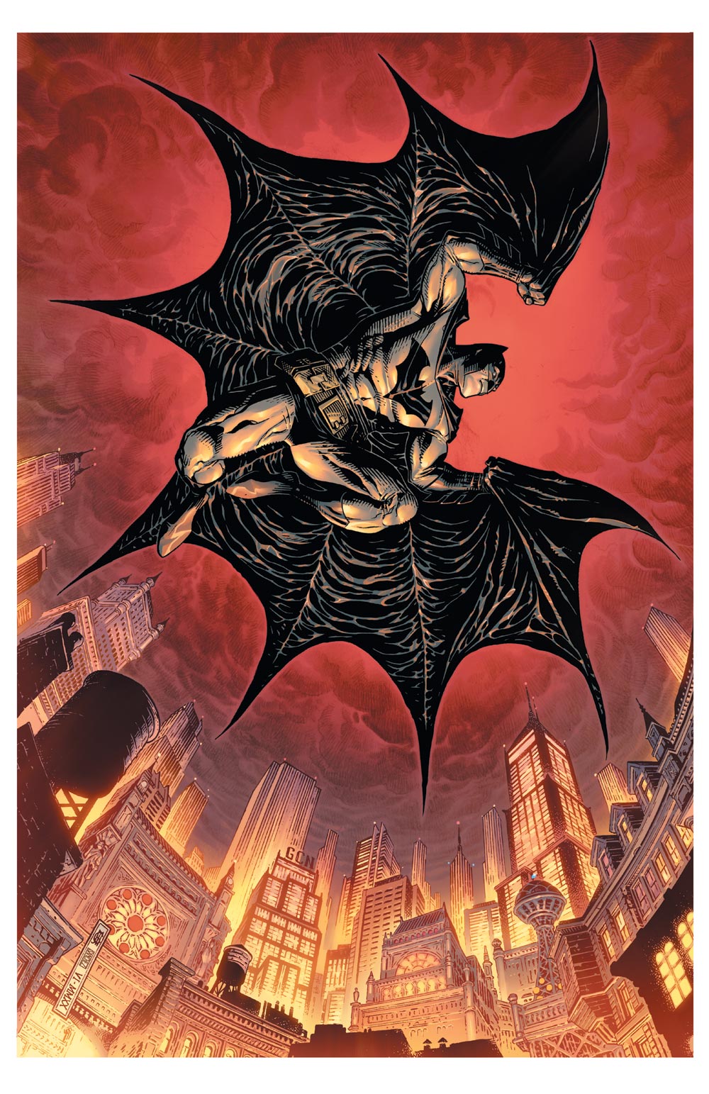 Image of BATMAN OVER GOTHAM Print