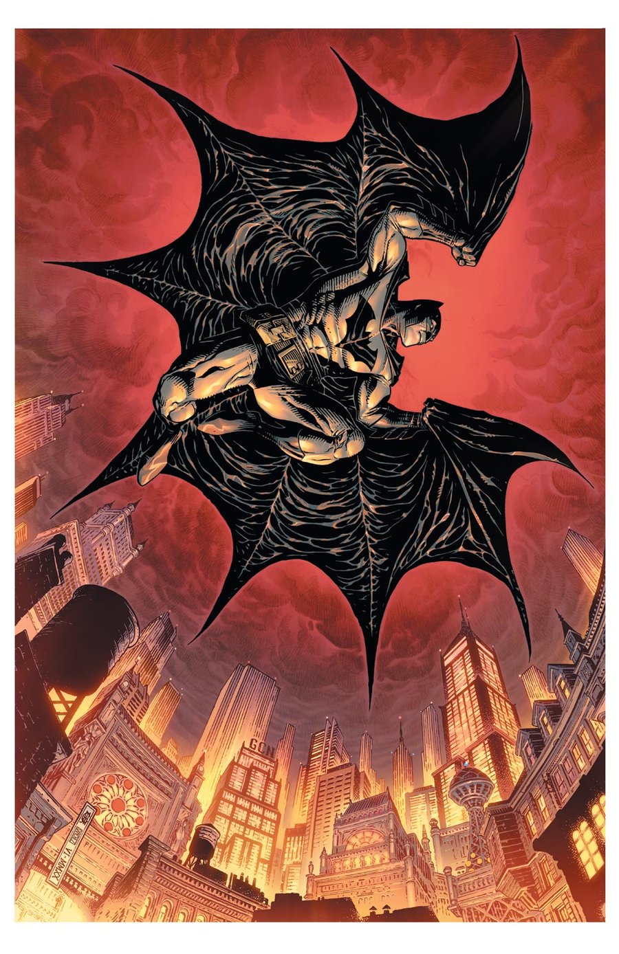 Image of BATMAN OVER GOTHAM Print