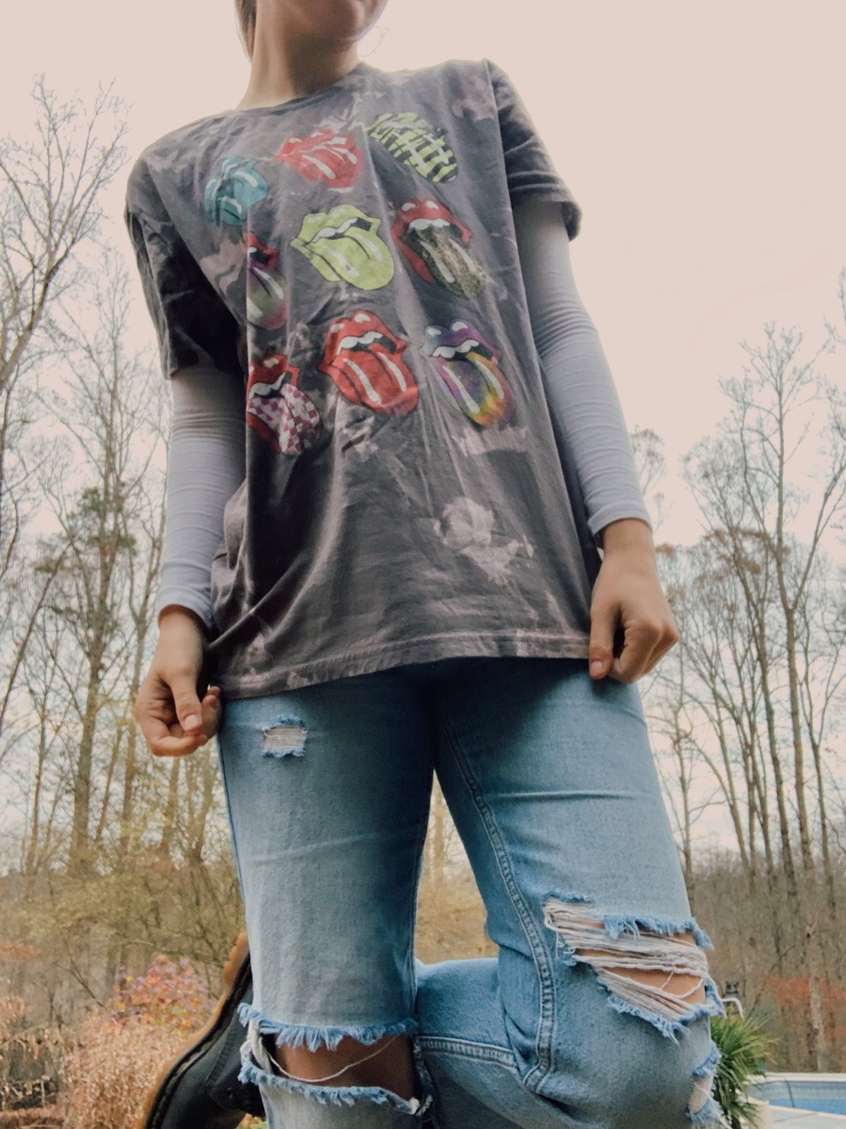 grey rolling stones t shirt