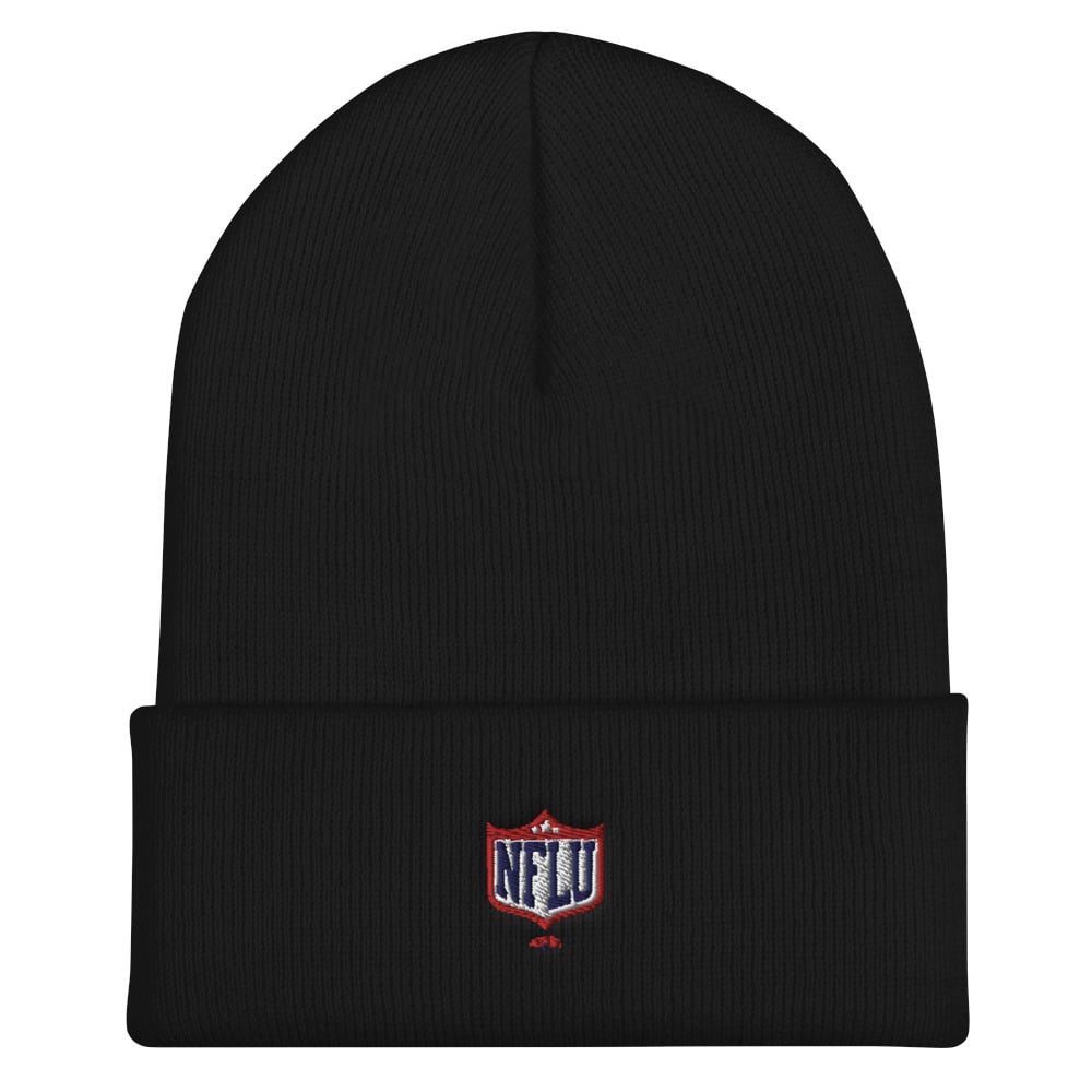 Image of Cuffed "NFLU" Beanie (Black)