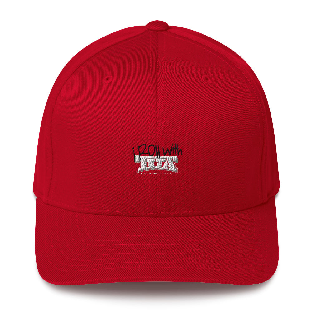 Image of Structured "I Roll With TUA" Twill Cap (Red)