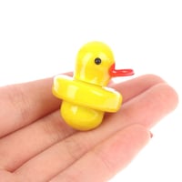 Image 1 of Rubber Ducky Glass Carb Cap  Glass Yellow Duck  4MM