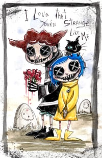 Wybie and Coraline 17 x11 inch 