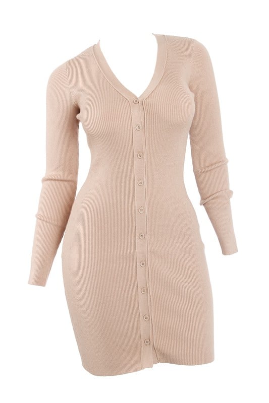 Mocha Ribbed Dress
