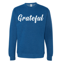 Grateful Sweatshirt - Heather Royal Blue 