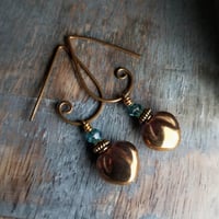Image 2 of Bronze Heart Earrings