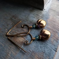 Image 1 of Bronze Heart Earrings
