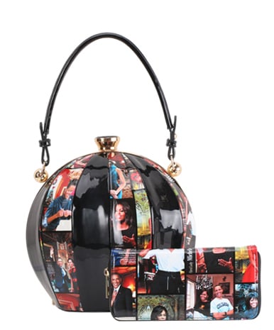 Image of 2 in 1 Ball Shaped Satchel Bag with Wallet, Black