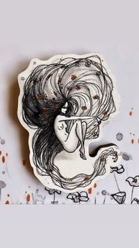 Image 3 of 1 wooden pin : Persephone