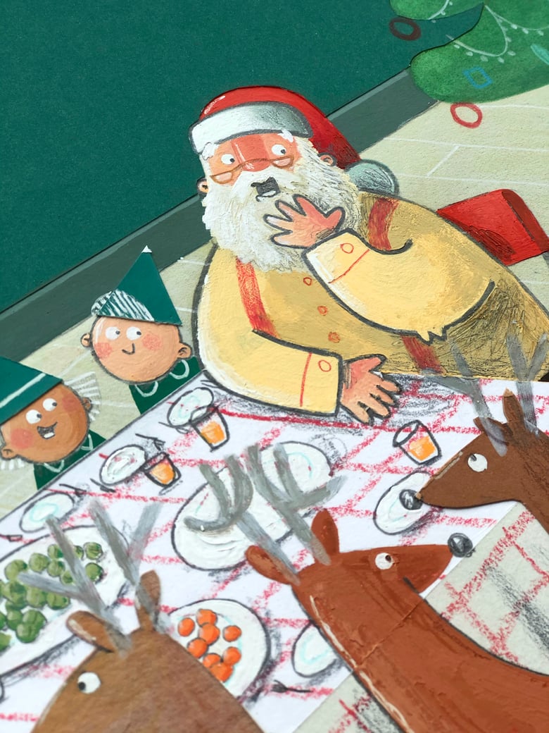 Image of Santa Post: Christmas Dinner