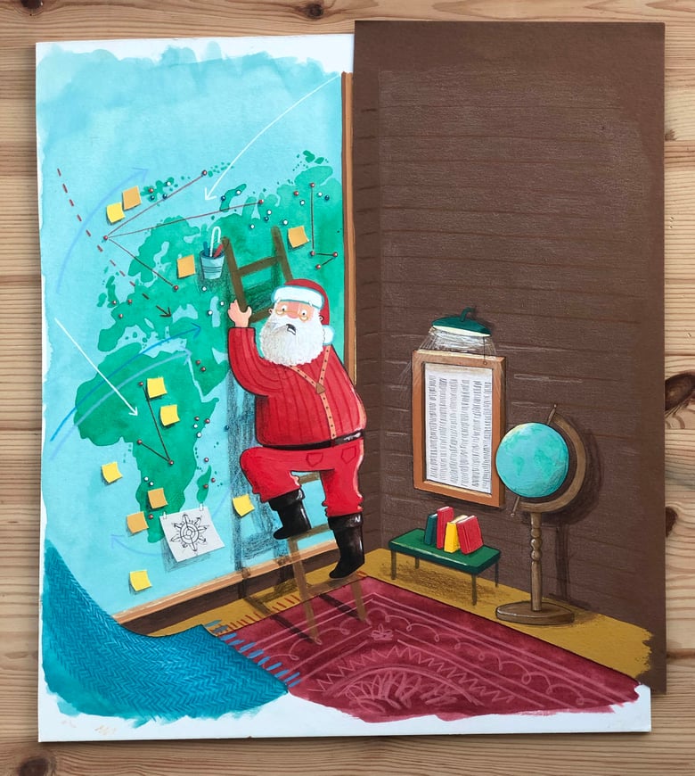 Image of Santa Post: Christmas Map