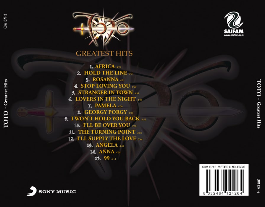 COM1371-2 // TOTO - GREATEST HITS (CD COMPILATION)