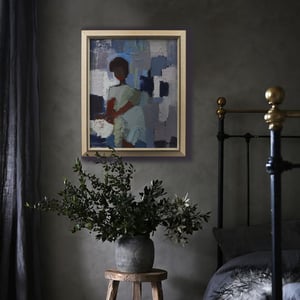 Image of Mid-century, Swedish, Abstract Painting of a Girl