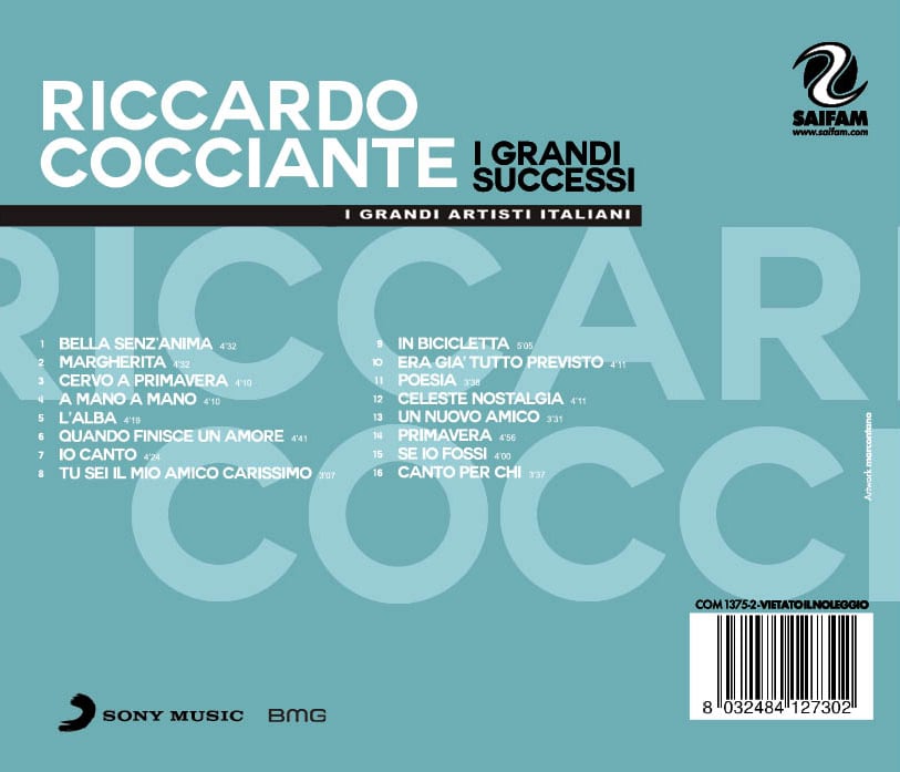COM1375-2 // RICCARDO COCCIANTE - I GRANDI SUCCESSI (CD COMPILATION)