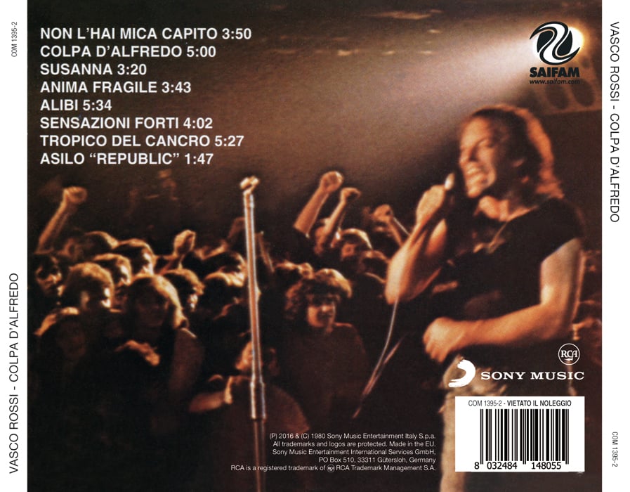 COM1395-2 // VASCO ROSSI - COLPA D'ALFREDO (CD COMPILATION)
