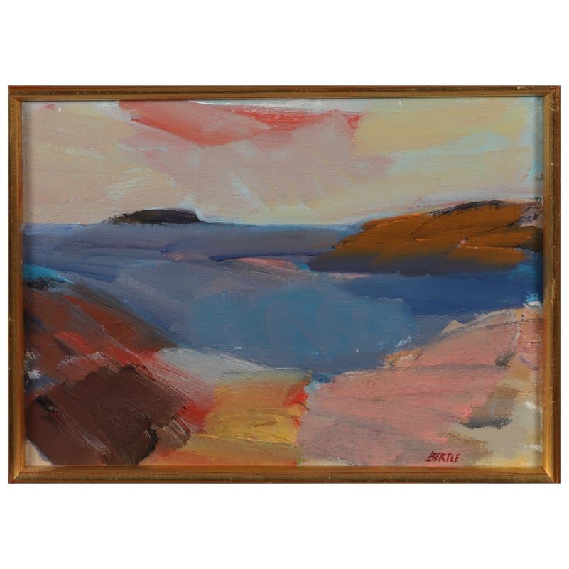 Image of 1960's Swedish Landscape Painting, Lars Bertle 
