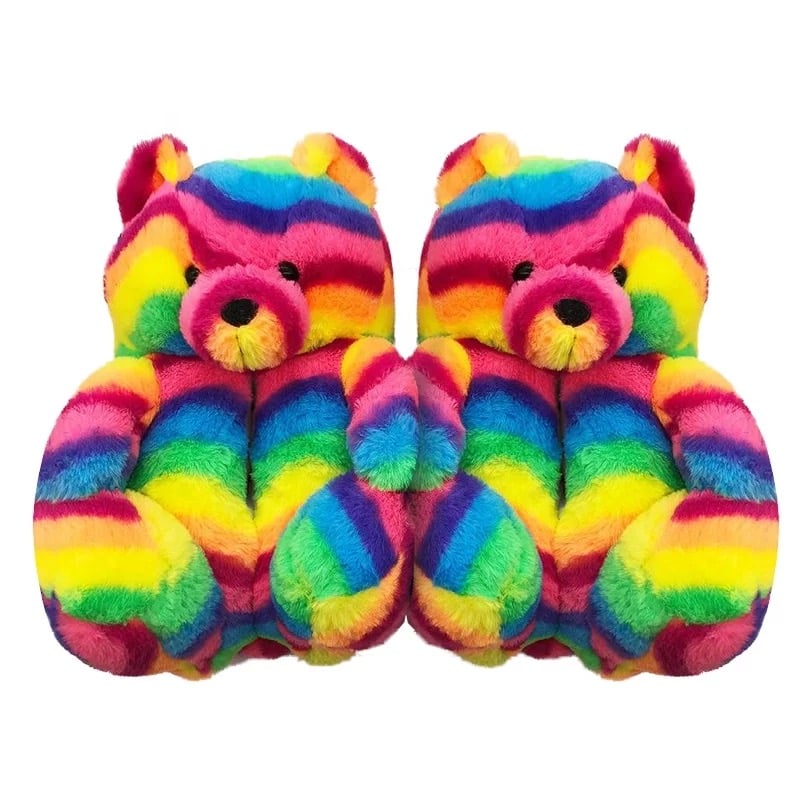 fluffy bear slippers