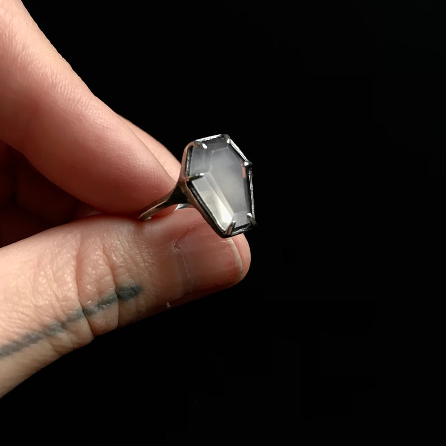 Image of Ghost Rose Coffin Ring
