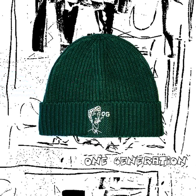 BOTTLE GREEN 'OG' BEANIE