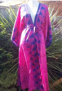 Katie Kimono Kaftan- hot pink and purple