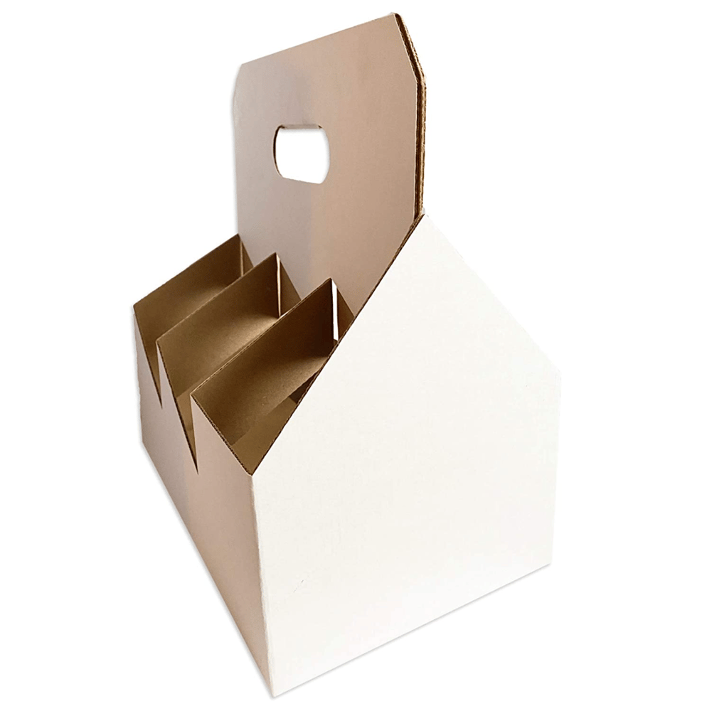 Image of 6 Pack White Wine Cardboard Carriers 