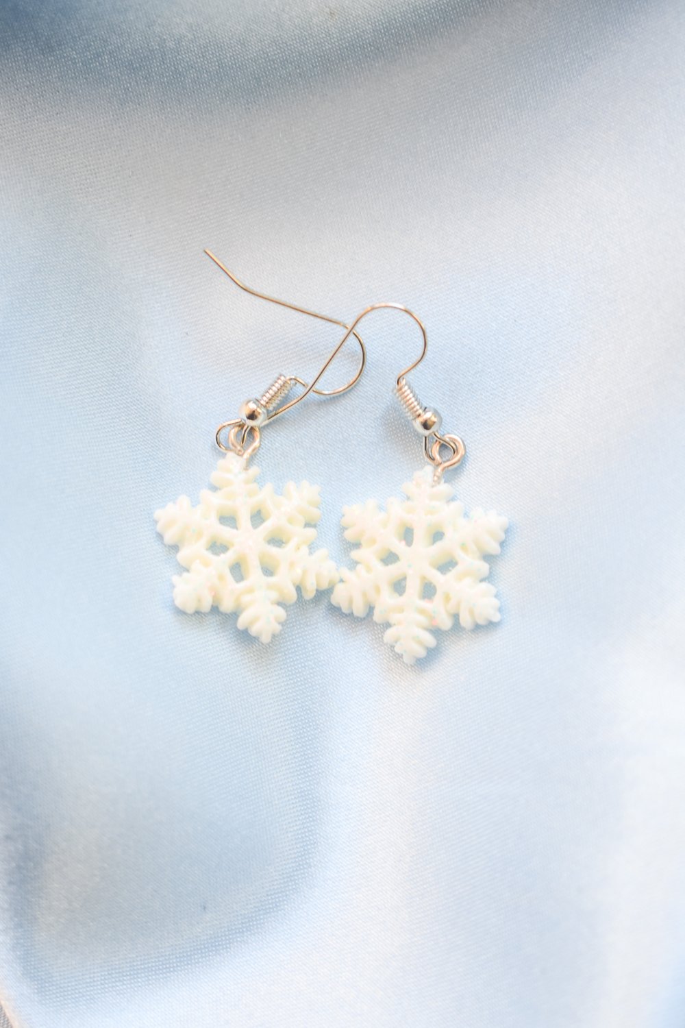 Image of Iridescent Snowflake Earrings