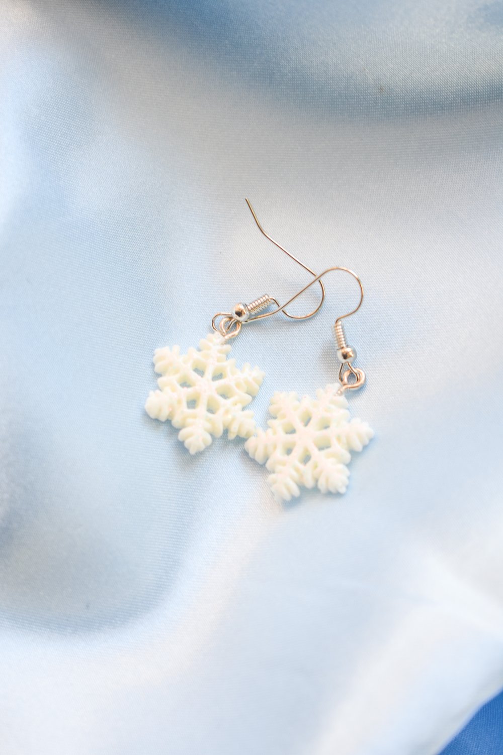 Image of Iridescent Snowflake Earrings