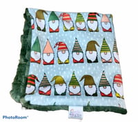 Image 1 of Snowy Gnome Minky Fabric Lovie-Large & Medium