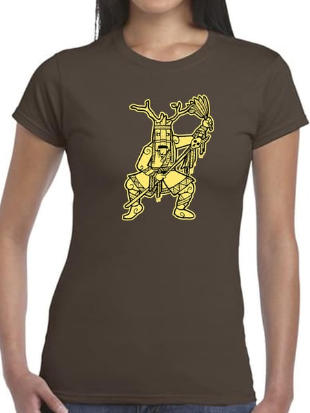 Image of T-Shirt "Shaman" (Yellow/Brown) - Woman
