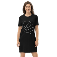 Organic cotton t-shirt dress black