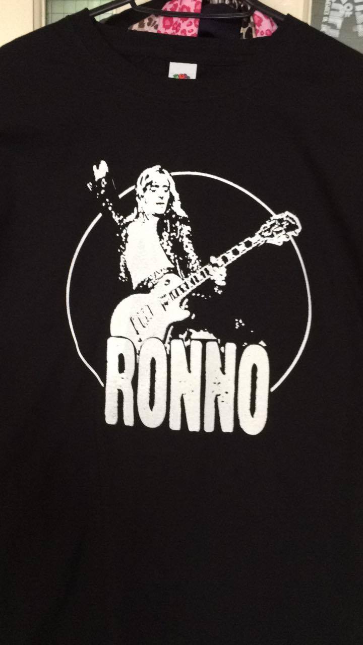 Mick Ronson : Ronno tee shirt....Bowie/Spiders from Mars/Ziggy Stardust/Wildhearts/