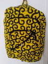 BeeQueen Yellow Ankara Print Bag-pack