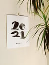 Black Strokes Calendar 2021 - large